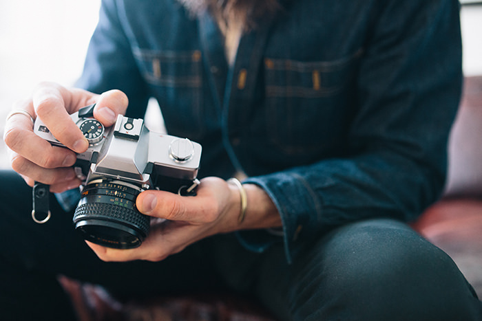 Guy holding a camera